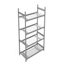 Wide Span Storage Shelving, Steel, Boltless, 1340 lbs. Capacity, 42" W x 84" H x 18" D O-Max