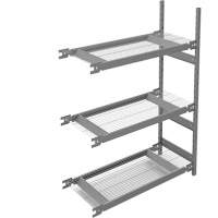 Wide Span Storage Shelving, Steel, Boltless, 1340 lbs. Capacity, 42" W x 60" H x 18" D O-Max