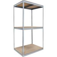 Heavy-Duty Shelving, Steel, Boltless, 1200 lbs. Capacity, 48" W x 84" H x 36" D O-Max