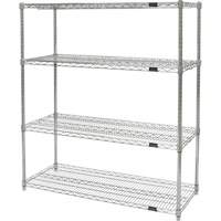 &eacute;tag&egrave;res robustes en treillis chromat&eacute;, Tiers 4, 36" la x 54" h x 24" p O-Max