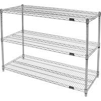 &eacute;tag&egrave;res robustes en treillis chromat&eacute;, Tiers 3, 36" la x 33" h x 24" p O-Max