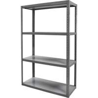 Heavy-Duty Shelving, Steel, Bolted, 3000 lbs. Capacity, 36" W x 72" H x 24" D O-Max