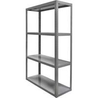 Heavy-Duty Shelving, Steel, Bolted, 3000 lbs. Capacity, 36" W x 72" H x 24" D O-Max