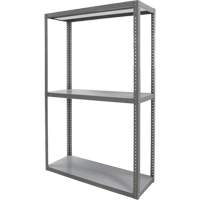 Heavy-Duty Shelving, Steel, Bolted, 3000 lbs. Capacity, 36" W x 72" H x 24" D O-Max