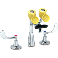 Poste combin&eacute; robinet/douche oculaire, Installation Montage sur &eacute;vier O-Max