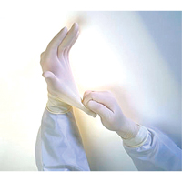 QRP Qualatex&reg; Miracle Grip Examination Gloves, Medium, Latex, 6-mil, Powder-Free, White O-Max