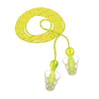 Bouchons d'oreilles r&eacute;utilisables &agrave; trois brides E-A-R, Avec cordon, Vrac - Sac en poly, 26 dB NRR, Taille unique O-Max