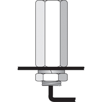 Tiges de s&eacute;curit&eacute; pour support porte-drapeau, usage intensif - accessoires & pi&egrave;ces de rechange O-Max