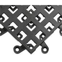 ErgoDeck&reg; Mat No. 560, PVC, 1-1/2' W x 1-1/2' L, 7/8" Thick, Black O-Max