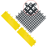 ErgoDeck&reg; Mat No. 560, PVC, 1-1/2' W x 1-1/2' L, 7/8" Thick, Black O-Max