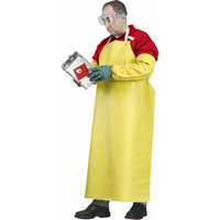 Tabliers ignifuges, N&eacute;opr&egrave;ne/Polyester, 48" lo x 35" la, Jaune O-Max