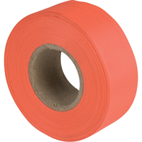 Rubans pour signalisation, 1,1875" la x 150' lo, Orange fluorescent O-Max