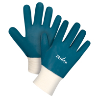 Gants &agrave; poignet en tricot de poids lourd, 10/T-Grand, R&ecirc;vetement Nitrile, Enveloppe en Coton O-Max