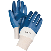 Gants &agrave; doublure interlock de poids moyen, 10/T-Grand, R&ecirc;vetement Nitrile, Enveloppe en Coton O-Max