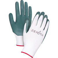 Gants enduits confortables de premi&egrave;re qualit&eacute;, 7/Petit, R&ecirc;vetement Nitrile, Calibre 13, Enveloppe en Polyester O-Max