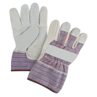 Premium Patch Palm Fitters Gloves, Large, Split Cowhide Palm, Cotton Inner Lining O-Max