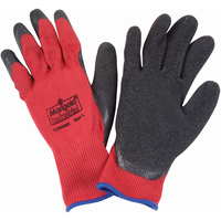 Gants enduits de latex de caoutchouc naturel, 9/Grand, R&ecirc;vetement Latex de caoutchouc, Calibre 10, Enveloppe en Polyester/Coton O-Max