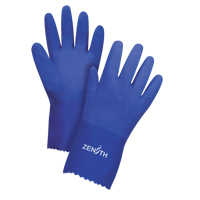 Ultra Flexible Gloves, Size X-Large/10, 12" L, PVC, Interlock Inner Lining, 45-mil O-Max