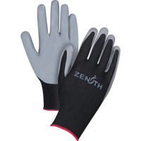 Gants enduits confortables de premi&egrave;re qualit&eacute;, 9/Grand, R&ecirc;vetement Nitrile, Calibre 13, Enveloppe en Polyester O-Max