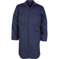 Lab Coat, Poly-Cotton, 46, Navy Blue O-Max