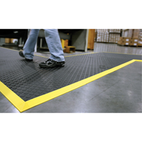 Rejuvenator Connect No. 502 Matting, Polyurethane, 3' W x 3' L, 5/8" Thick, Black O-Max