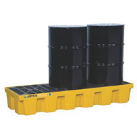 EcoPolyBlend Spill Control Pallets - Without Drain, 75 US gal. Spill Capacity, 73" x 25" x 11.6" O-Max