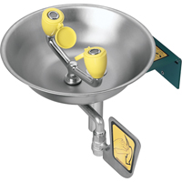 Poste de douche oculaire, Installation Montage mural, Bol Acier inoxydable O-Max