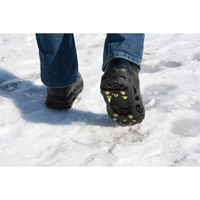 Heavy-Duty Anti-Slip Ice Cleats, Steel, Stud Traction, Medium O-Max