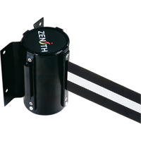 Barri&egrave;re &agrave; fixation murale, Acier, Fixation par vis, 7', Ruban Noir/Blanc O-Max