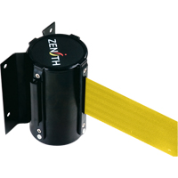 Barri&egrave;re &agrave; fixation murale, Acier, Fixation par vis, 12', Ruban Jaune O-Max