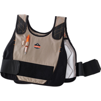 6215 Phase Change Cooling Vests, Small/Medium, Khaki O-Max