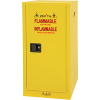 Flammable Storage Cabinet, 16 gal., 1 Door, 23" W x 44" H x 18" D O-Max