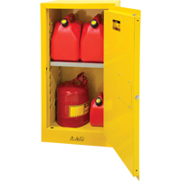 Flammable Storage Cabinet, 16 gal., 1 Door, 23" W x 44" H x 18" D O-Max