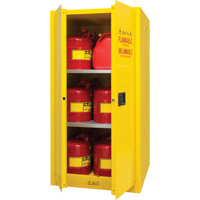 Flammable Storage Cabinet, 60 gal., 2 Door, 34" W x 65" H x 34" D O-Max