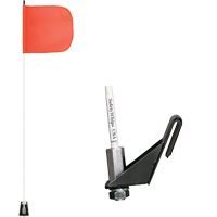 Safety Whip&reg; Light-Duty Whips, Window Mount, 5' High, Orange O-Max