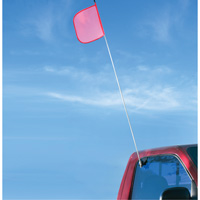 Safety Whip&reg; Light-Duty Whips, Window Mount, 5' High, Orange O-Max