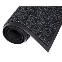 Astro-Plus Mat, Polyethylene, Scraper Type, Textured Pattern, 3-3/10' x 4', Charcoal O-Max