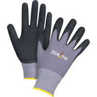 Gants ZX-1 de premi&egrave;re qualit&eacute; compatibles avec les &eacute;crans tactiles, 9/Grand, R&ecirc;vetement Nitrile/Mousse de nitrile, Calibre 15, Enveloppe en Nylon O-Max