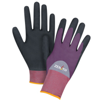 Gants enduits de premi&egrave;re qualit&eacute; ZX-2, 7/Petit, R&ecirc;vetement Nitrile/Mousse de nitrile, Calibre 18, Enveloppe en Nylon O-Max