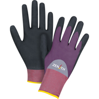 Gants enduits de premi&egrave;re qualit&eacute; ZX-2, 9/Grand, R&ecirc;vetement Nitrile/Mousse de nitrile, Calibre 18, Enveloppe en Nylon O-Max