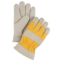 Gants de travail doubl&eacute;s pour l'hiver de premi&egrave;re qualit&eacute;, Petit, Paume en Cuir fleur de porc, Doublure en Molleton de mousse O-Max
