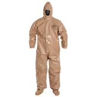 Combinaison de protection Tychem 5000 avec capuchon, Petit, Brun O-Max