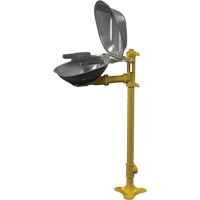 Postes de douche oculaire/faciale Halo, Installation Socle, Bol Acier inoxydable O-Max