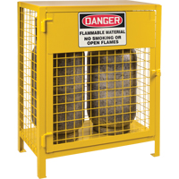 Gas Cylinder Cabinets, 2 Cylinder Capacity, 30" W x 17" D x 37" H, Yellow SEB837 | O-Max