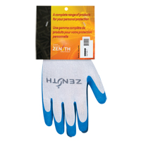 Natural Rubber Seamless Knit Coated Gloves, 7, Rubber Latex Coating, 10 Gauge, Polyester/Cotton Shell O-Max