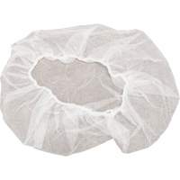 Bonnets bouffants non tiss&eacute;s, Polypropyl&egrave;ne, 18", Blanc O-Max