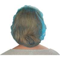 Bonnets bouffants non tiss&eacute;s, Polypropyl&egrave;ne, 21"/Grand, Bleu O-Max