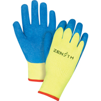 Gants haute visibilit&eacute; doubl&eacute;s d'acrylique de caoutchouc naturel, 7, R&ecirc;vetement Latex de caoutchouc, Calibre 7, Enveloppe en Acrylique O-Max
