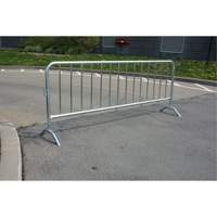 Barri&egrave;re portative, Emboîtables, 102" lo x 40" h, Argent O-Max