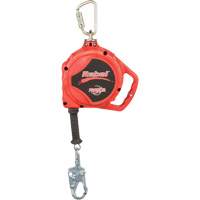 Cordage de s&eacute;curit&eacute; autor&eacute;tractable Rebel, 33', Acier galvanis&eacute;, Pivotant O-Max